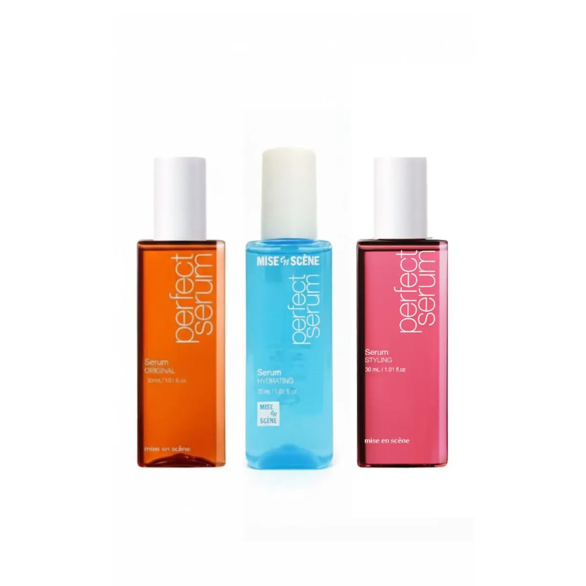 Mise En Scene Trio de Serums (Original + Hydrating + Styling) 30Ml