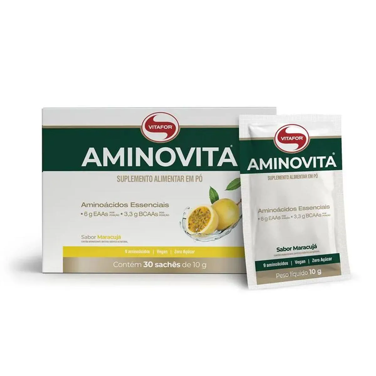 Aminovita Aminoacidos Essenciais -30 Saches 10G Maracuja - Vitafor