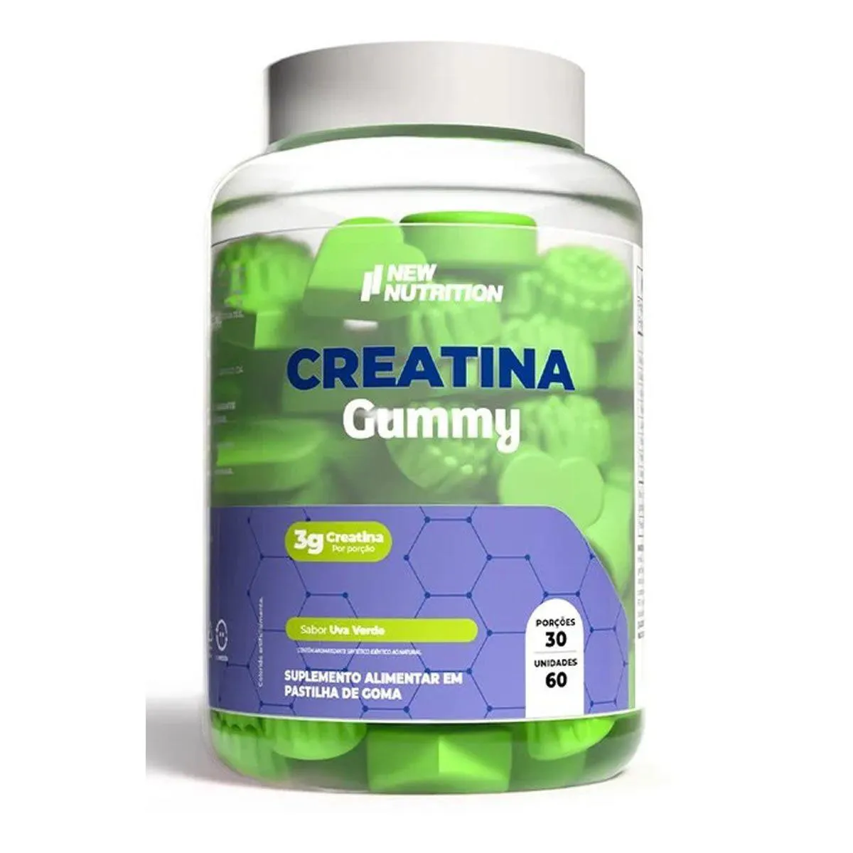 Creatina Gummy - 60 Gomas Uva Verde - Newnutrition 1464017 | Drogasil