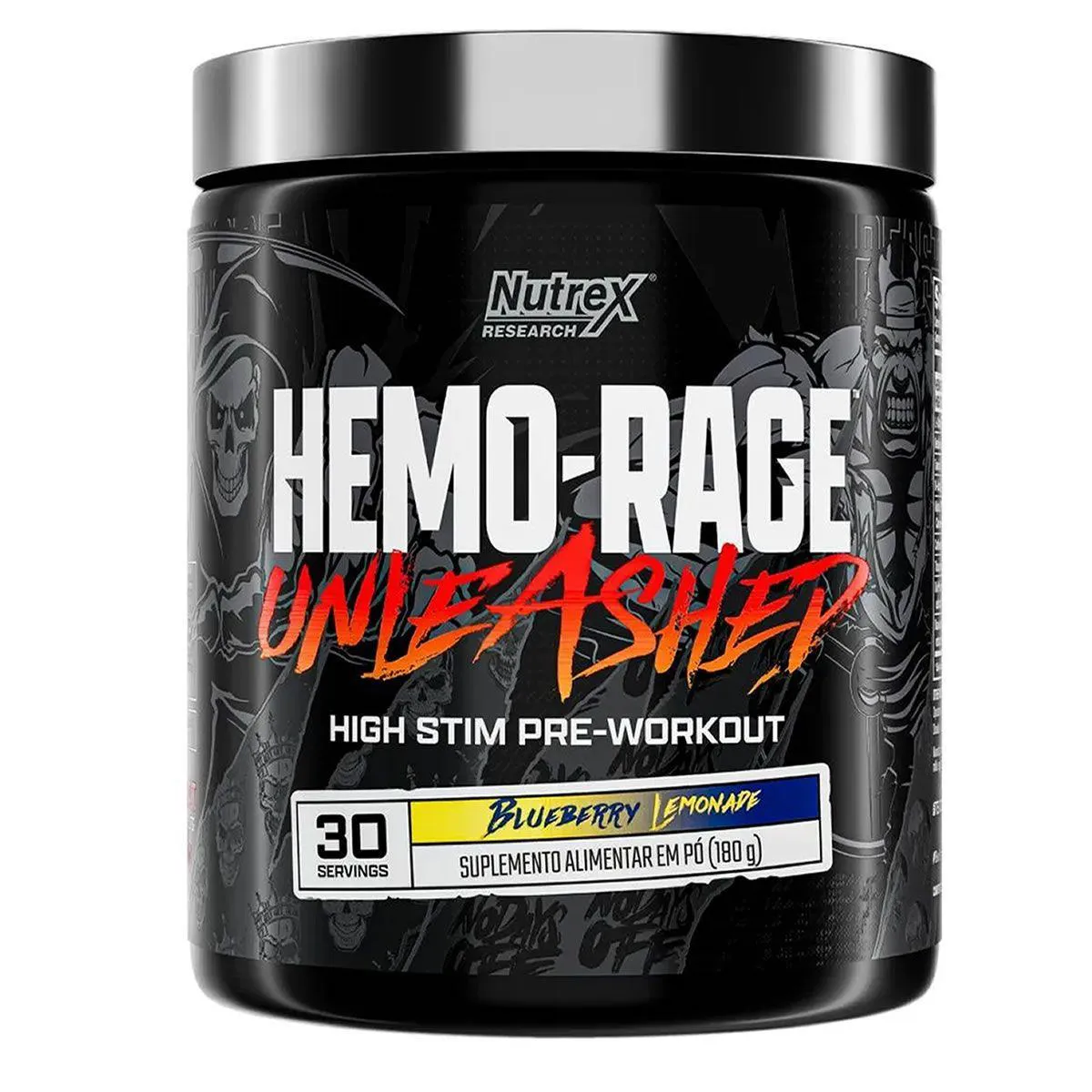 Hemo Rage First Label Hemo-Rage Unleashed - 180G Blueberry Lemonade - Nutrex 1463904 | Drogasil