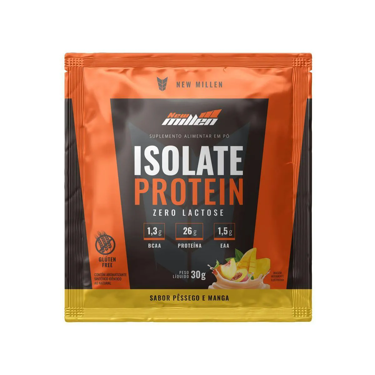 Isolate Protein Zero Lactose - 1 Sache de 30G Pessego e Manga