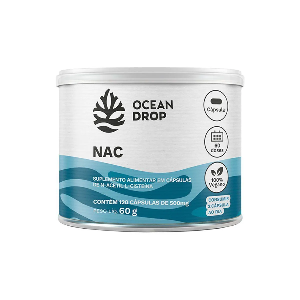 Nac - 120 Capsulas - Ocean Drop 1465115 | Drogasil