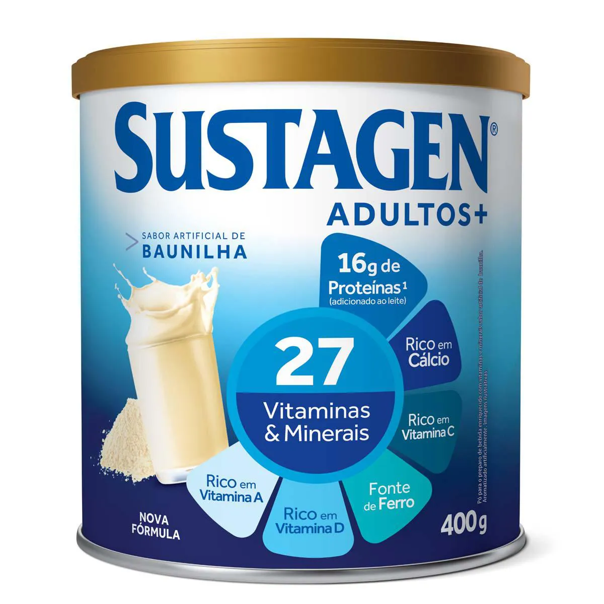 Complemento Alimentar Sustagen Adultos+ Sabor Baunilha 400g