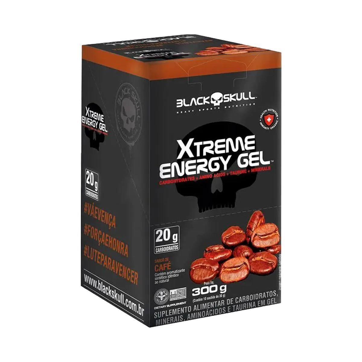 Xtreme Energy Gel - 10 Saches 30G Cafe - Black Skull 1466761