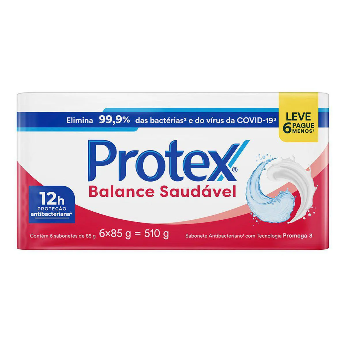 Kit Sabonete em Barra Protex Balance Saudável com 6 unidades de 85g cada