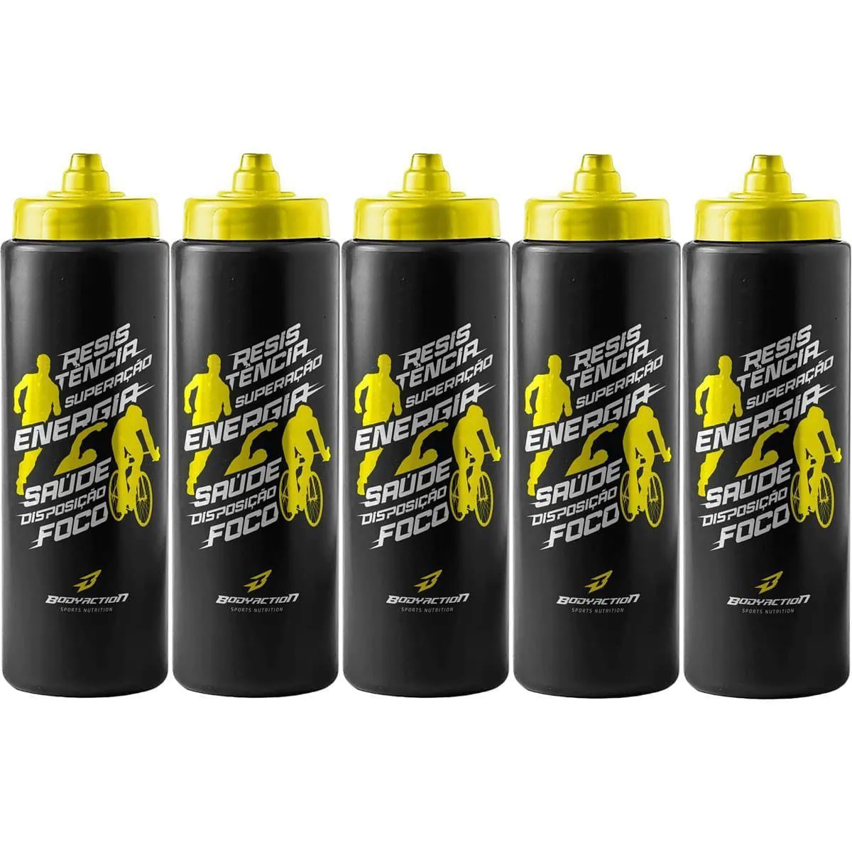 ウエイトトレーニング oichan Kit 5X Squeeze Endurance - 800Ml Preto/Amarelo - Bodyaction
