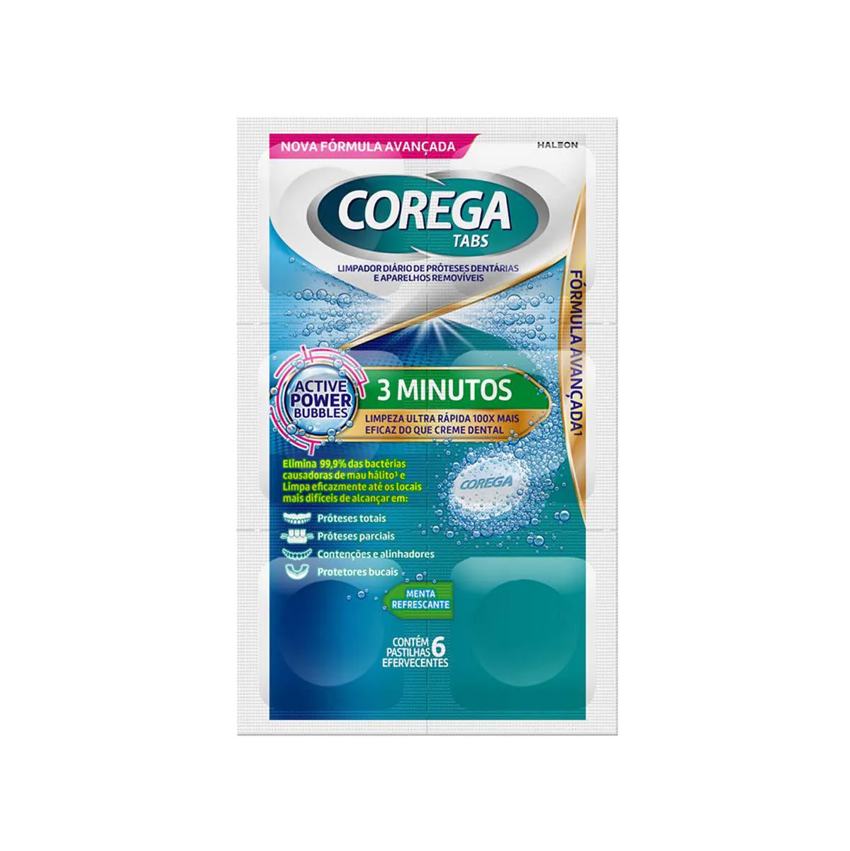 Corega Tabs Limpeza 3 Minutos 6 Pastilhas