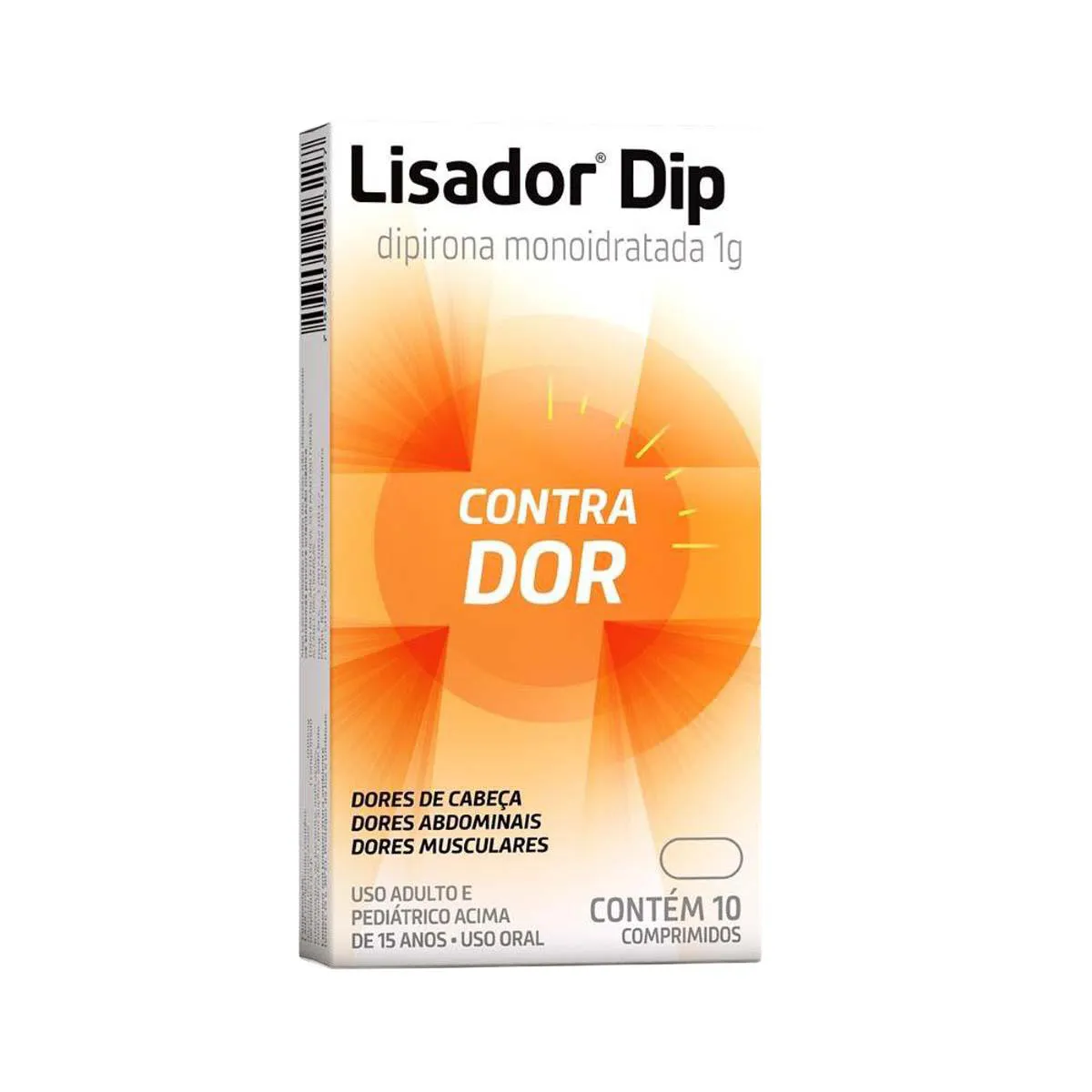 Lisador Dip Dipirona Monoidratada 1g 10 comprimidos