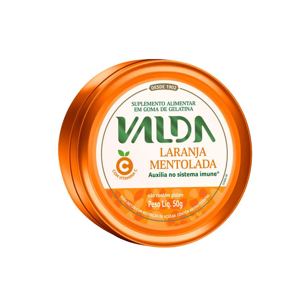 Balas de Gelatina Vitamina C Valda C Laranja Mentolada 50g