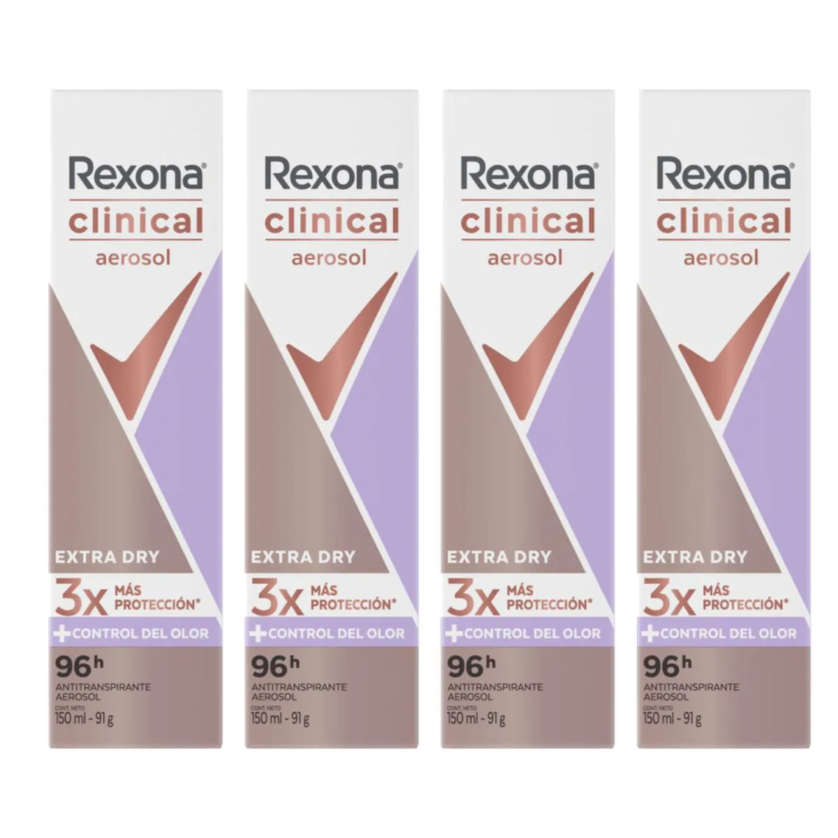 Kit C4 Desodorante Aero Clinical Extra Dry 150Ml – Rexona