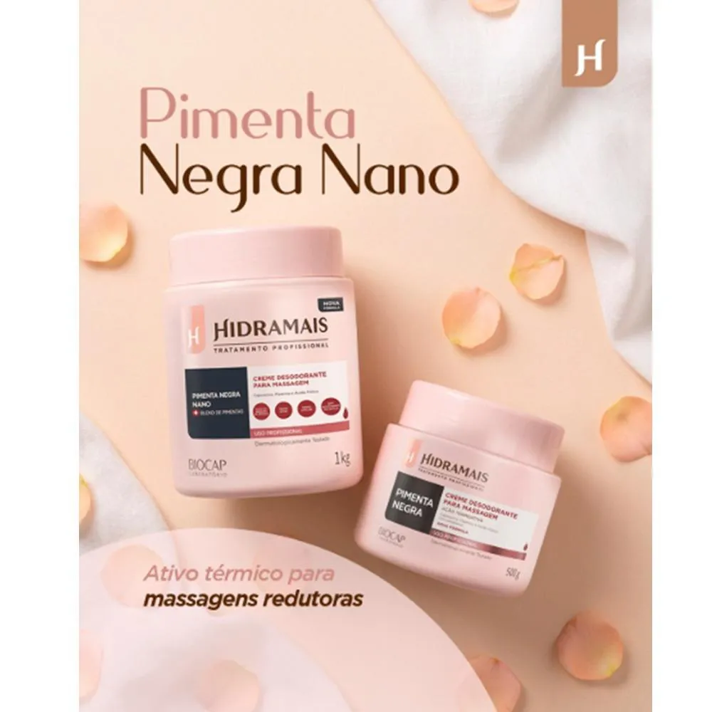 Creme de Massagem Hidramais Pimenta Negra 500G 1469418 | Drogasil