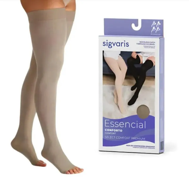 Meia de Compressao Select Comfort Premium 20-30 Mmhg Af Ponteira