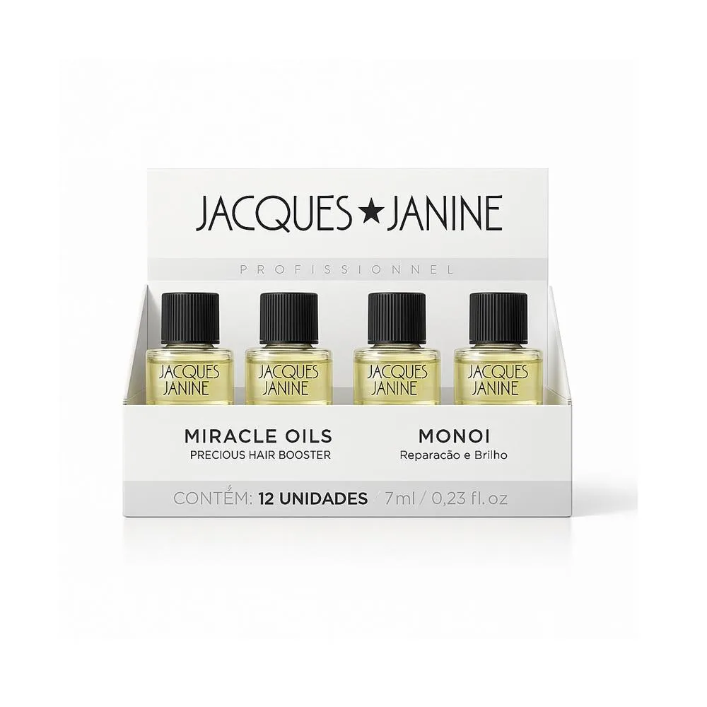 Caixa 12 Un Oleo Reparador Monoi 7Ml Miracle Jacques Janine