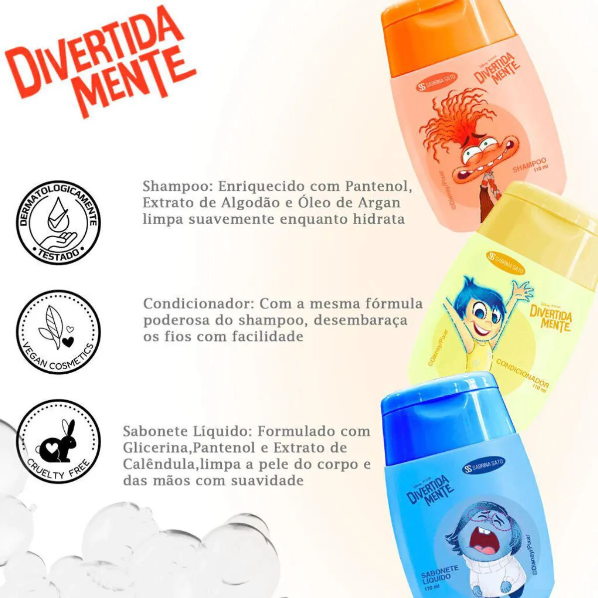 Kit Banho Necessaire Shampoo, Condicionador, Sabonete 110Ml