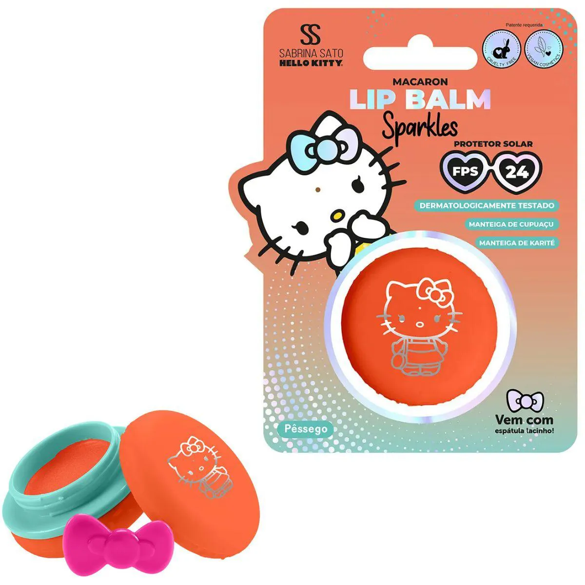 Lip Balm Macaron Fps 24 Sparkles Hello Kitty Sabrina Sato 8G
