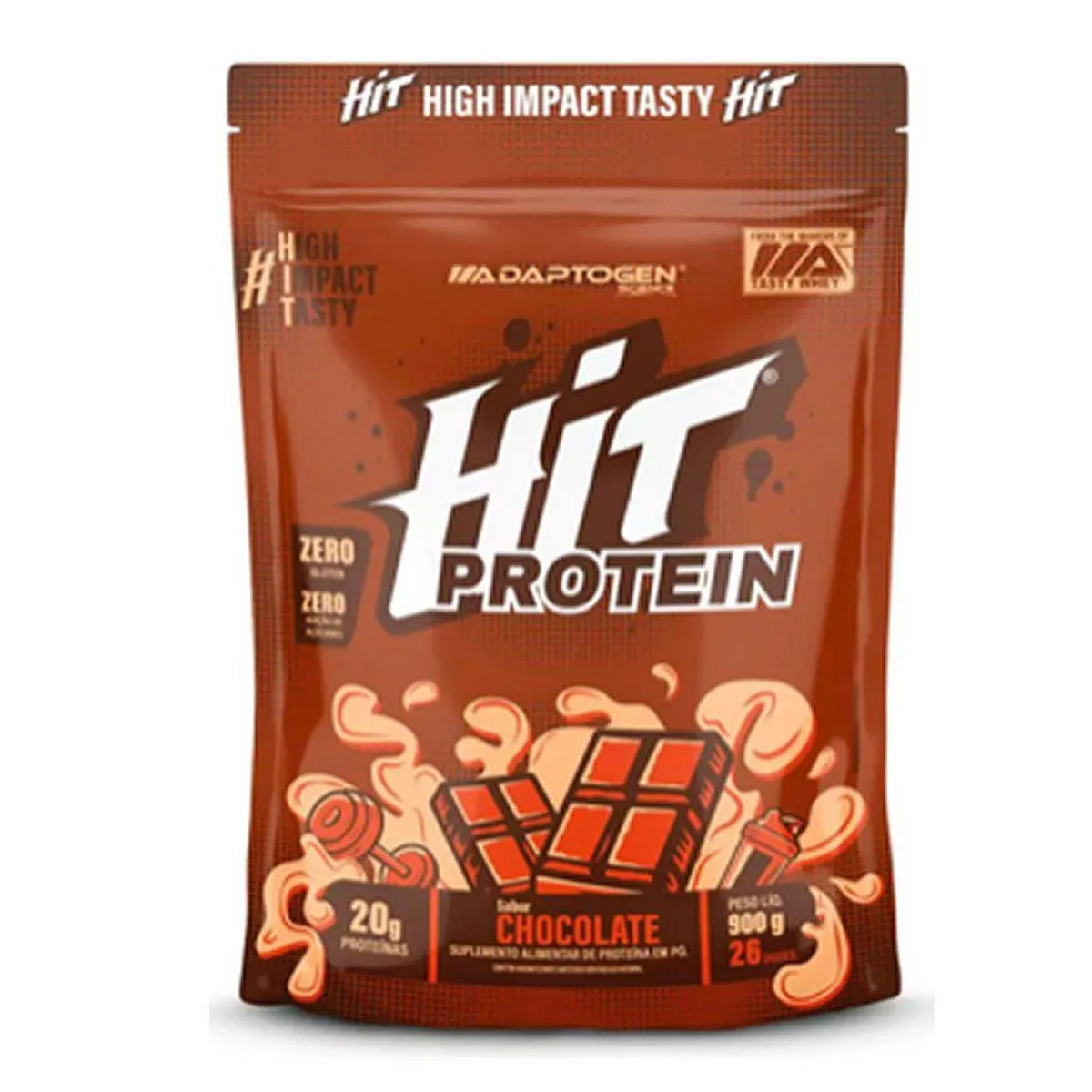 Hit Protein - Refil 900G Chocolate - Adaptogen 1473013 | Drogasil