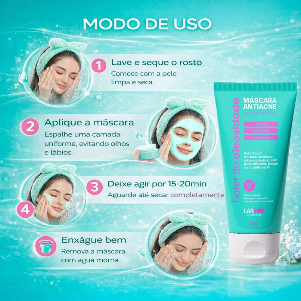 Mascara Antiacne Labpop By Labotrat Hater da Oleosidade 70G