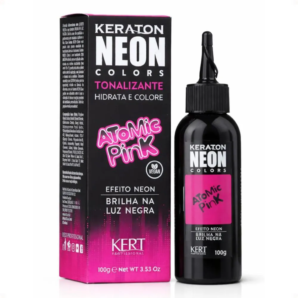 Tonalizante Keraton Neon Colors Atomic Pink Kert 100G 1473319