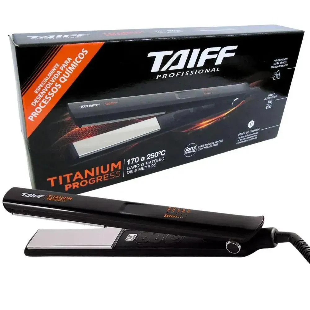 Chapa Titanium Progress Bivolt - Taiff 1473634 | Drogasil