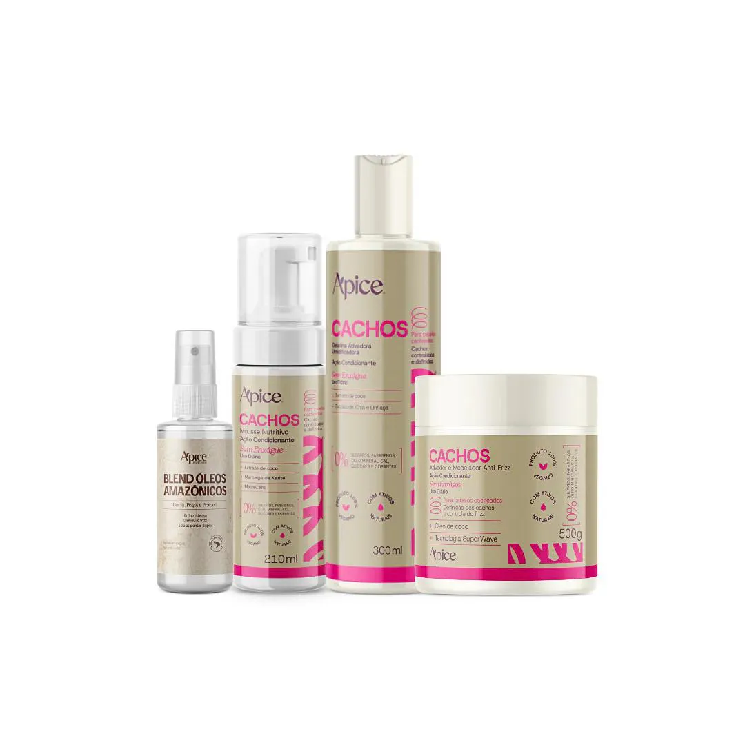 Kit Ativador, Gelatina, Mousse, Blend Oleos Amazonicos 60Ml Apice