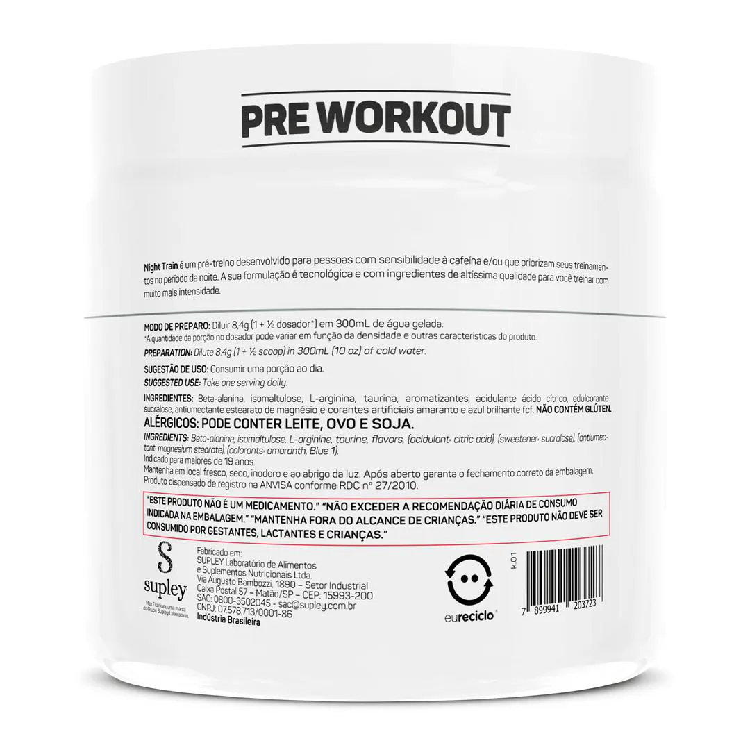 Night Train Frutas Vermelhas Max Titanium 300G 1474402 | Drogasil