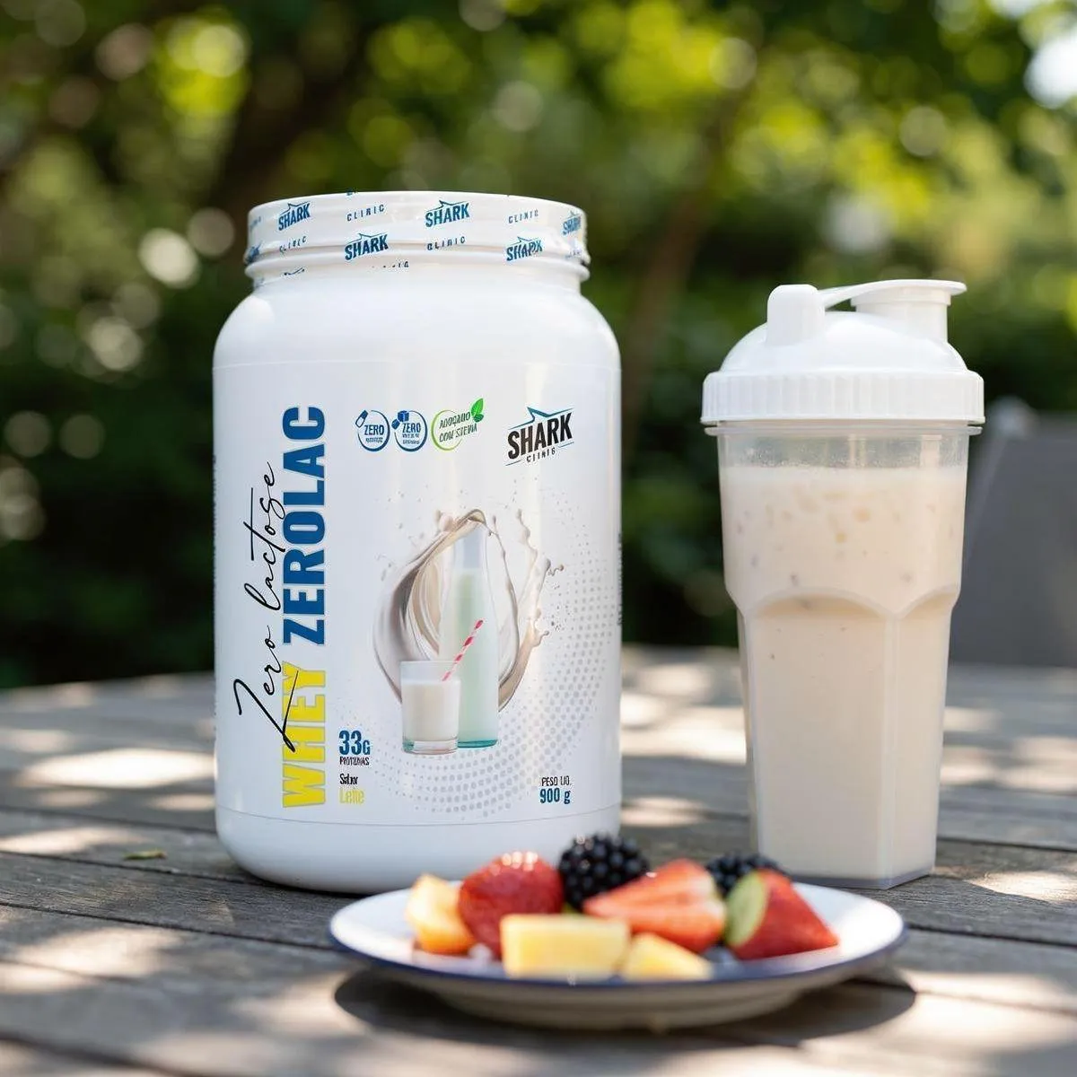 Zerolac Whey Protein Zero Lactose Pote 900G Shark Pro Leitinho