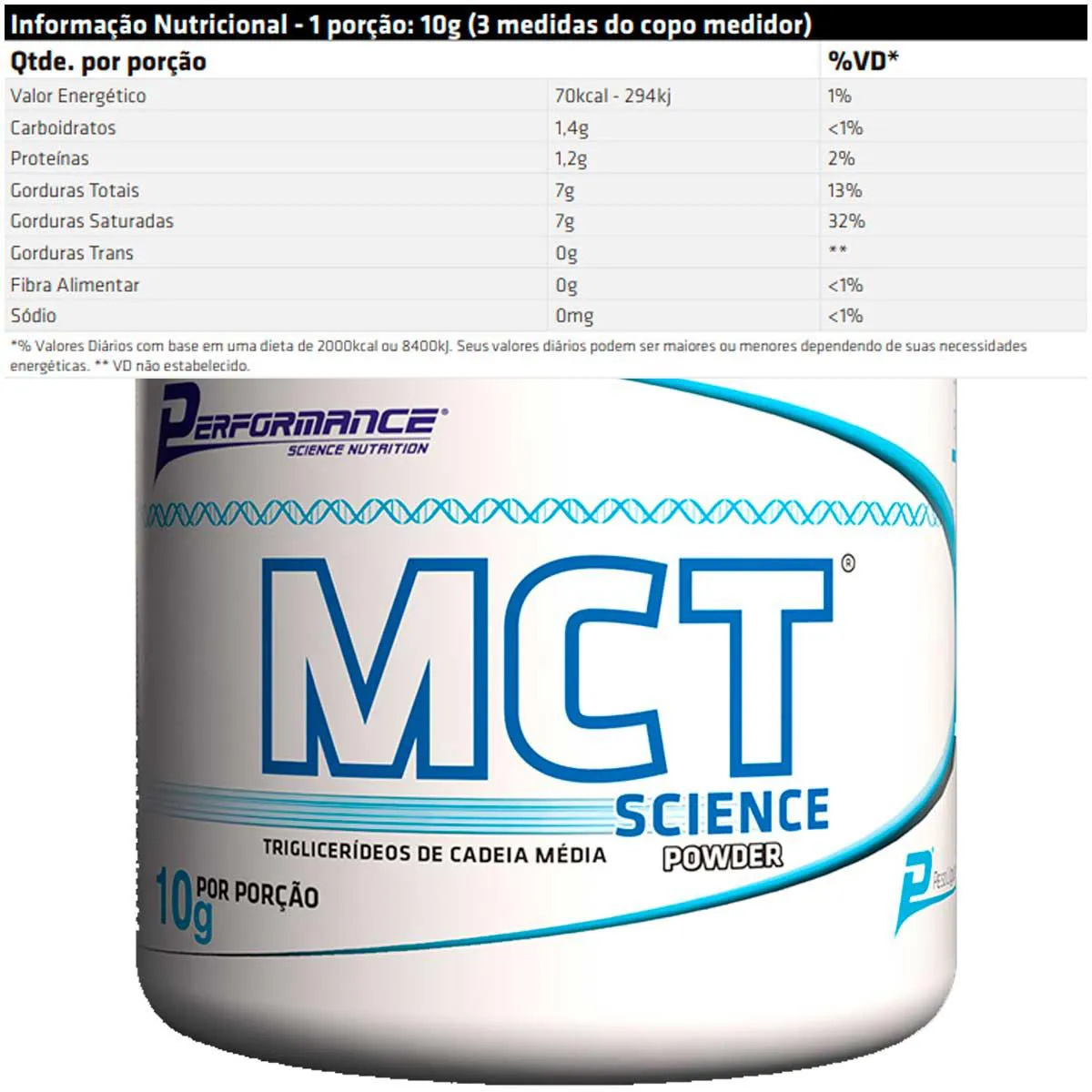 Mct Science Powder Tcm Triglicerideo de Cadeia Media 300G 1474742