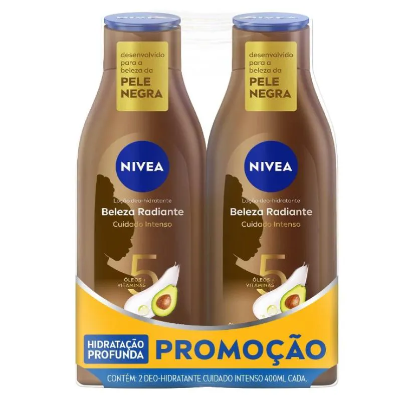 Pack Hidratante Nivea Beleza Radiante 400Ml com 2 Unidades 1475485
