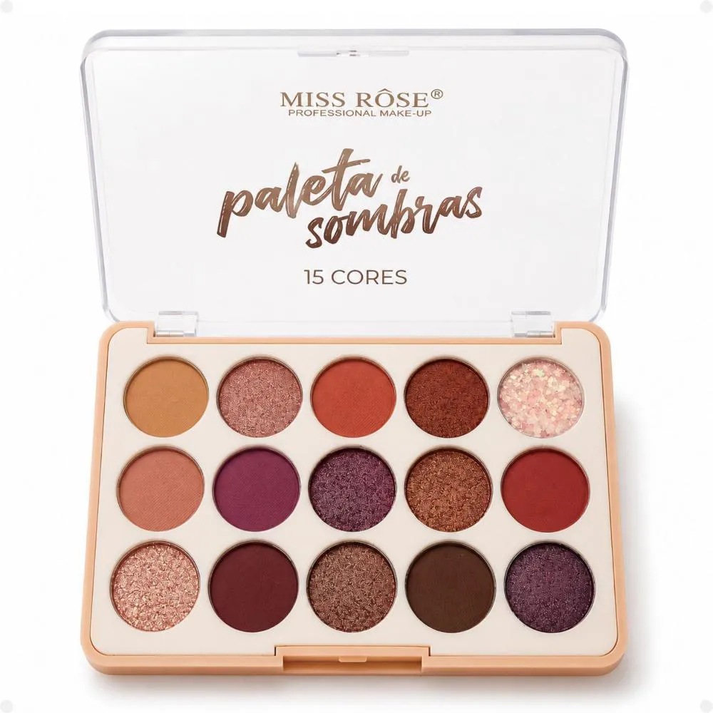 Paleta de Sombras Miss Rose 15 Cores 02 Bx7001-054M 1477508 | Drogasil