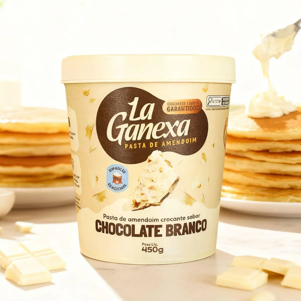 Pasta de Amendoim Gourmet com Whey Protein 450G La Ganexa