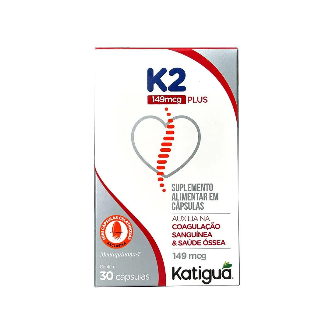 Vitamina K2 Plus 149Mcg - 30 Gelcaps - Katigua 1479271 | Drogasil