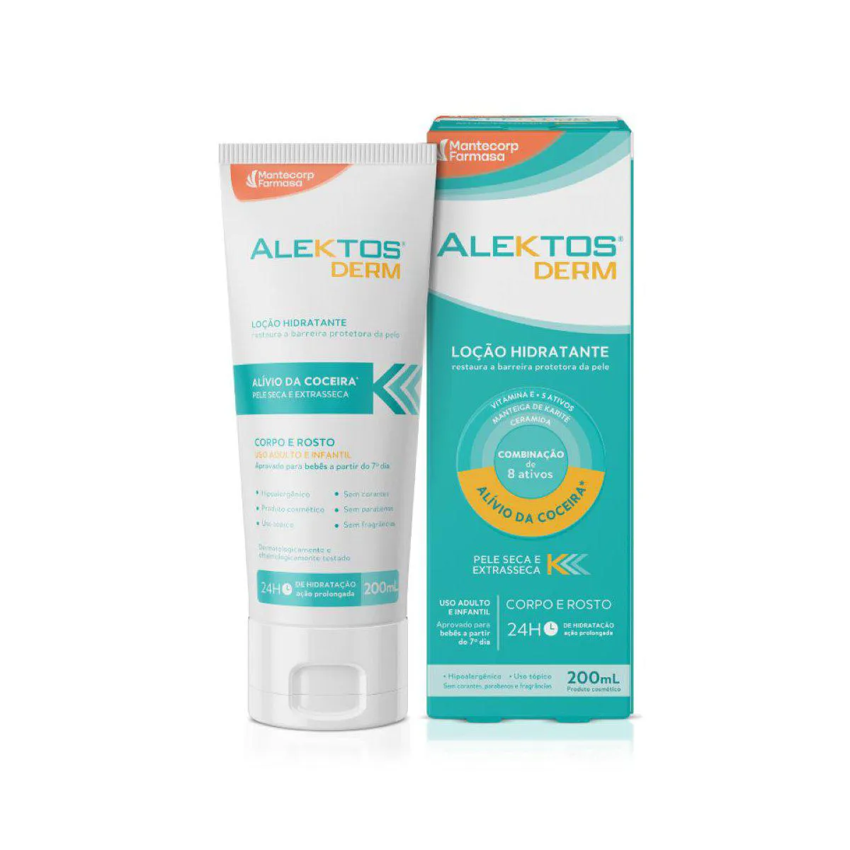 Loção Hidratante Alektos Derm Corpo e Rosto 200ml