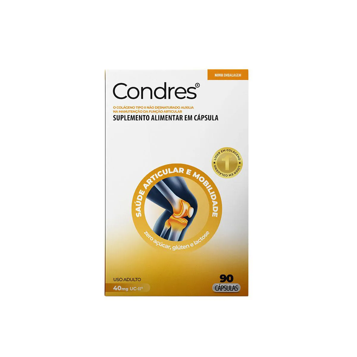 Colágeno Tipo II Não Hidrolisado Condres 90 cápsulas
