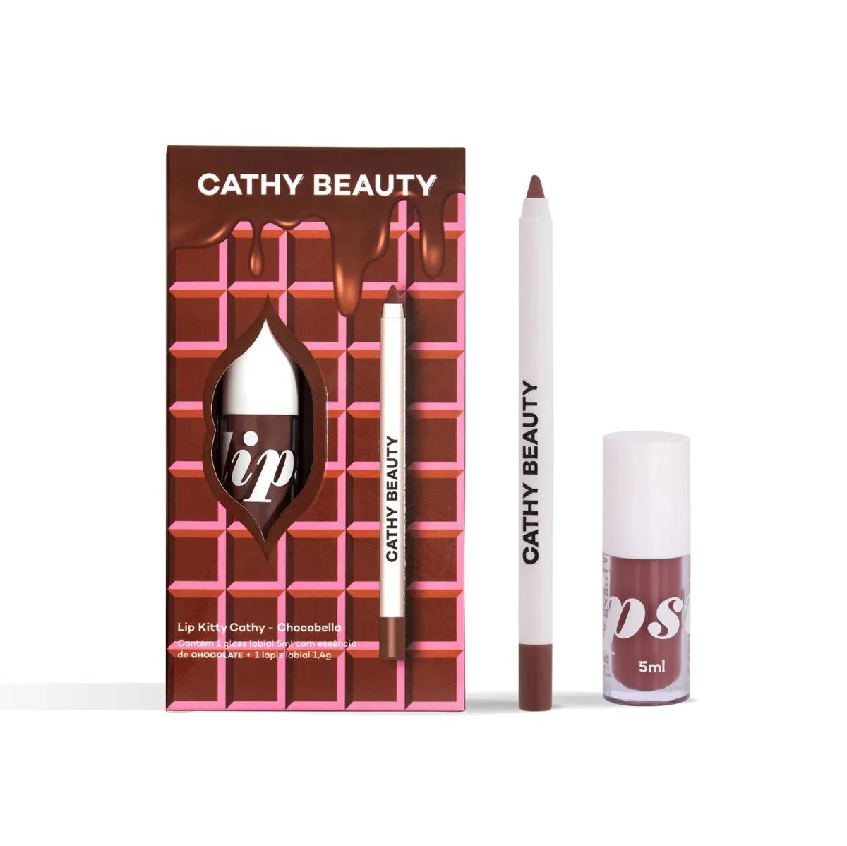 Cathy Beauty Kit Labial Lip Kitty Cathy Chocobella 1480472 | Drogasil