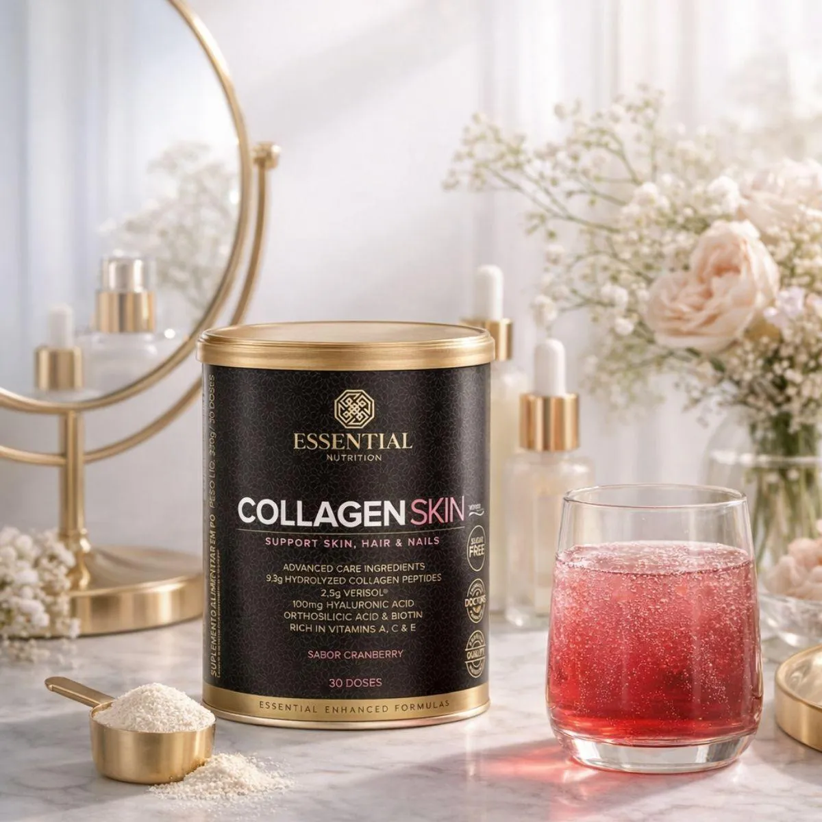 Cラインセット　COLLAGEN SET Kit Vanilla Whey Protein 450G + Collagen Skin Cranberry 330G