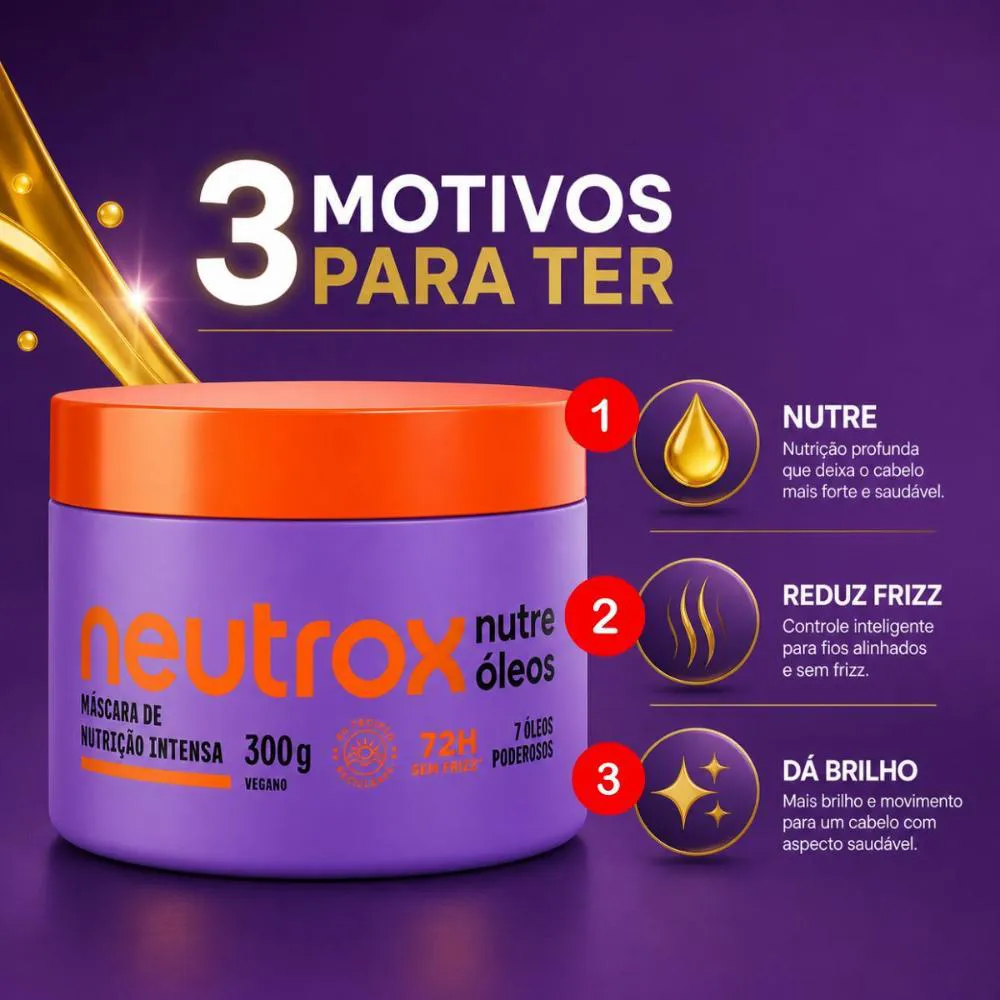 Mascara de Nutricao Intensa Neutrox Nutre Oleos 300G 1481024