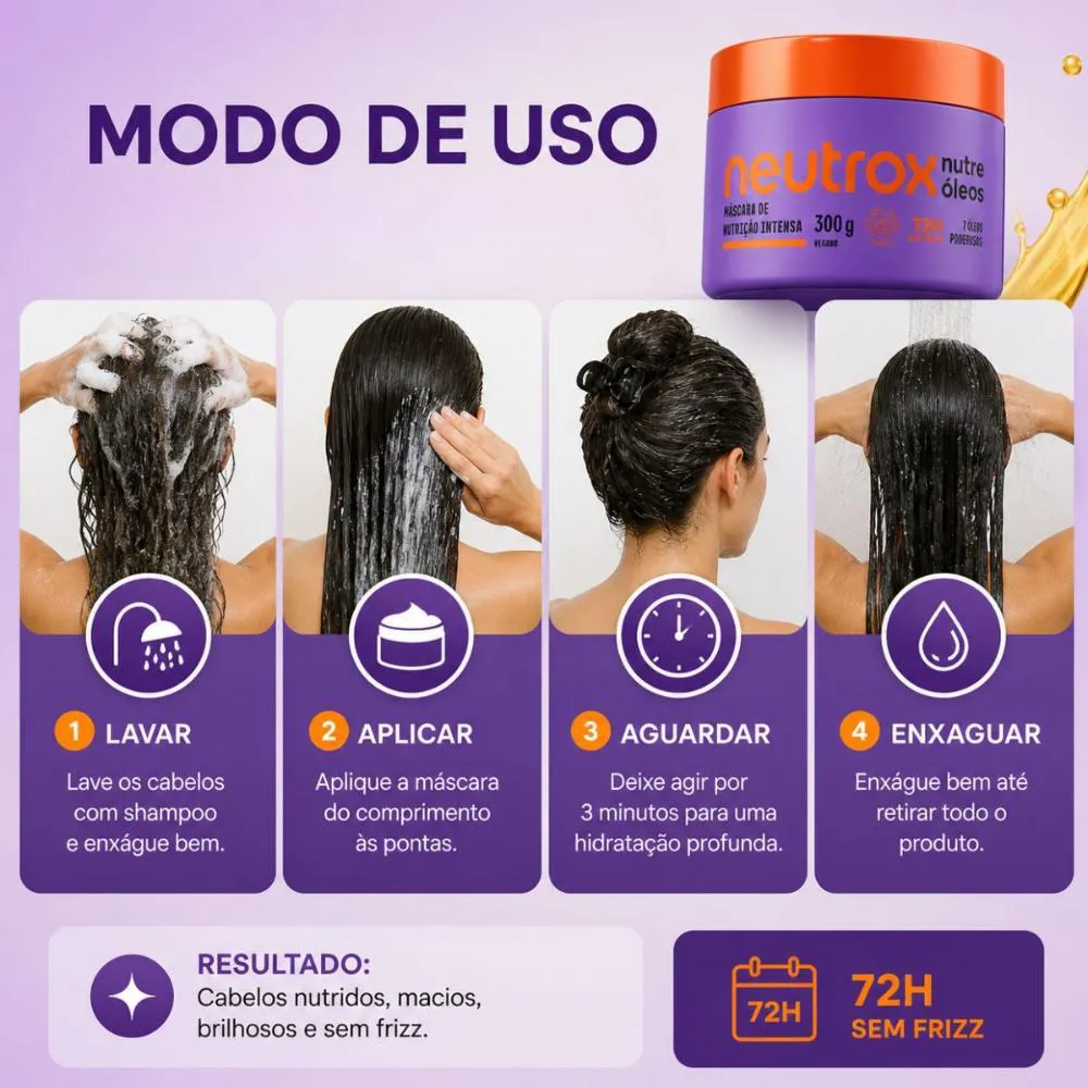 Mascara de Nutricao Intensa Neutrox Nutre Oleos 300G 1481024