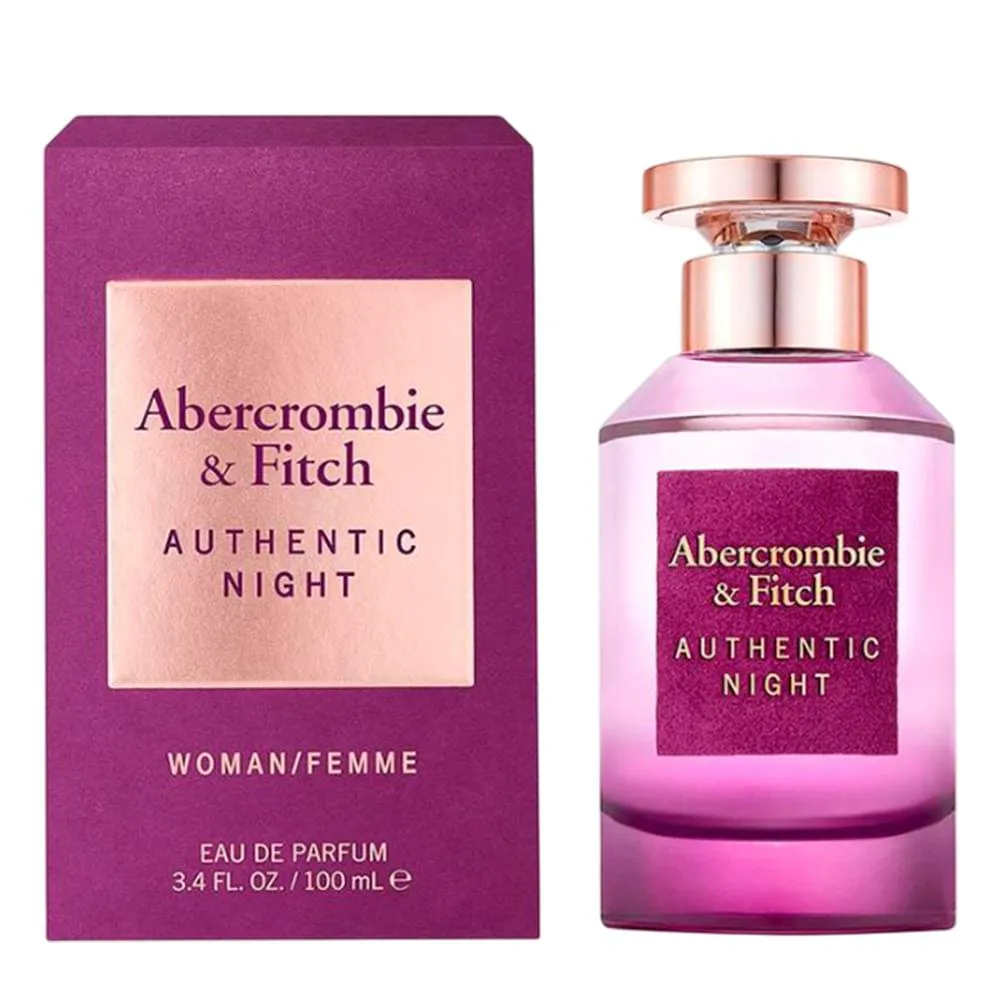 アバクロンビー＆フィッチオーセンティックナイトウーマンEDP100ml Abercrombie & Fitch Authentic Night Woman Edp - Perfume Feminino