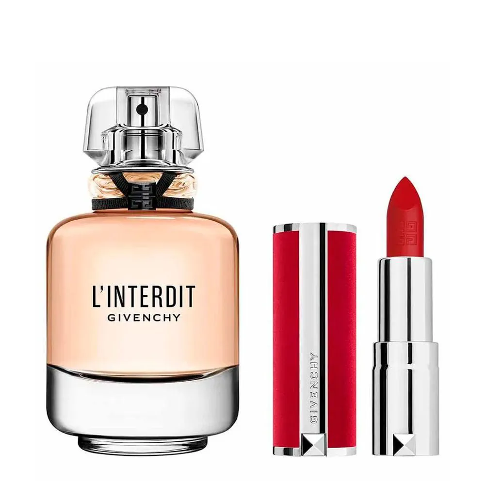 Kit Givenchy L'Interdit Feminino - Eau de Parfum 80Ml + Batom