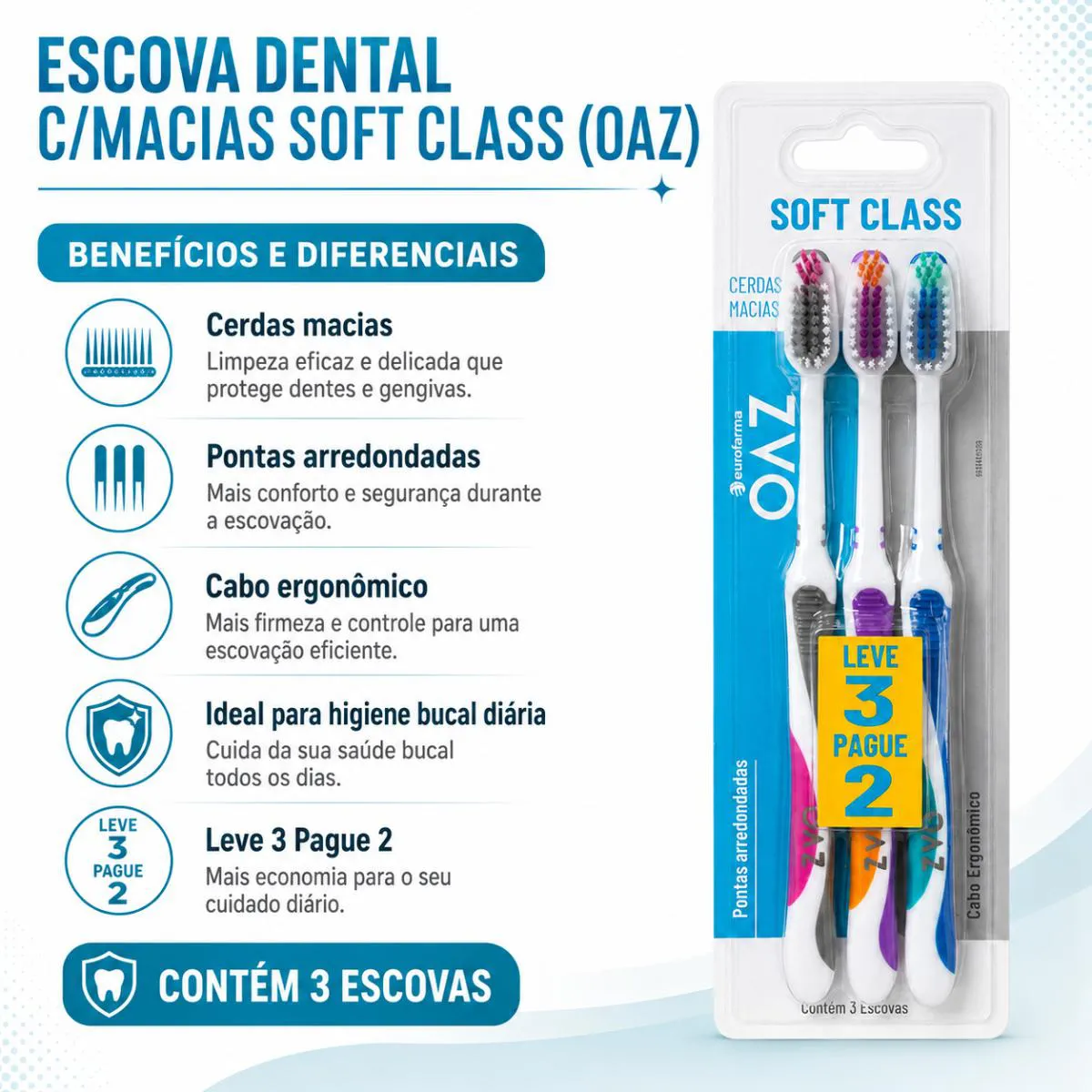 SAVE ALL DENTAL POWDER 30g 2袋セット Kit com 9 Escovas de Dente Pelos Macios Soft Class Oaz Full