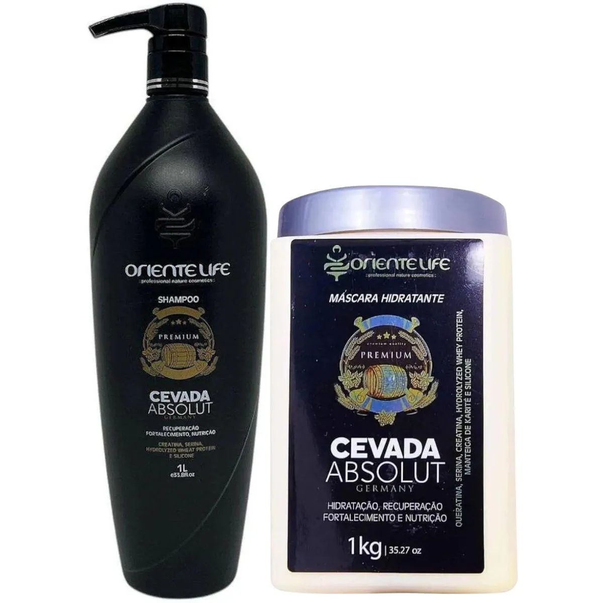 COTA SHAMPOOtreatmentセット大容量 Kit Cevada Absolut 1 Shampoo 1 Mascara 1Kg/L Oriente Life 1483343