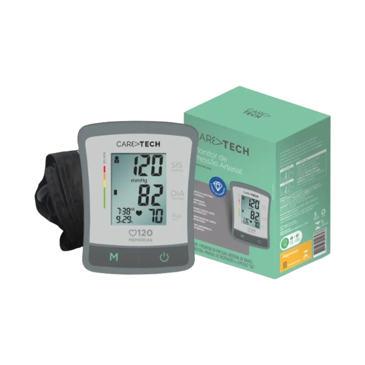 Monitor de Pressão Arterial de Braço Caretech KD-558 1 Unidade