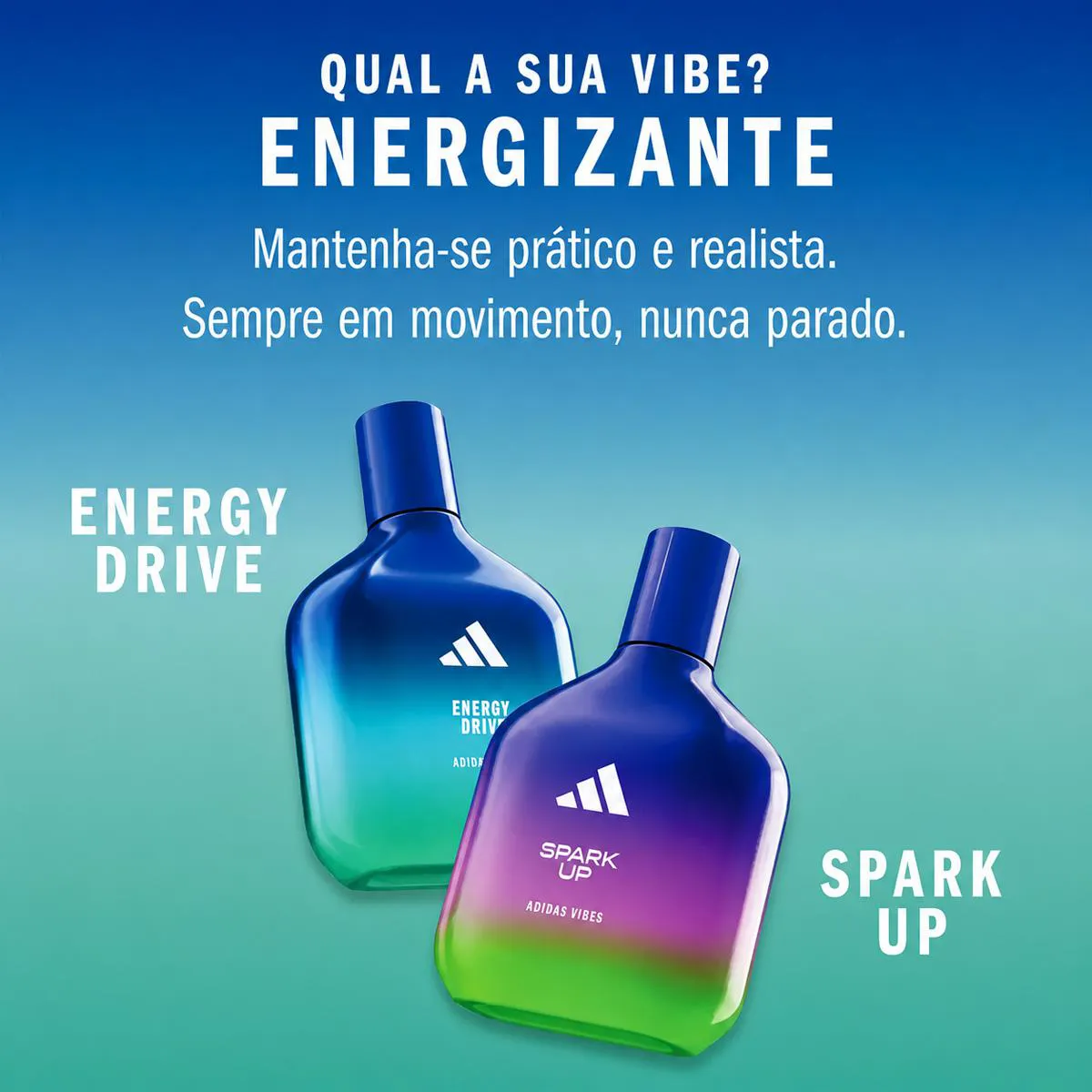 Adidas Vibes Energy Drive Kit Coffret Eau de Pafum Shower Gel (2