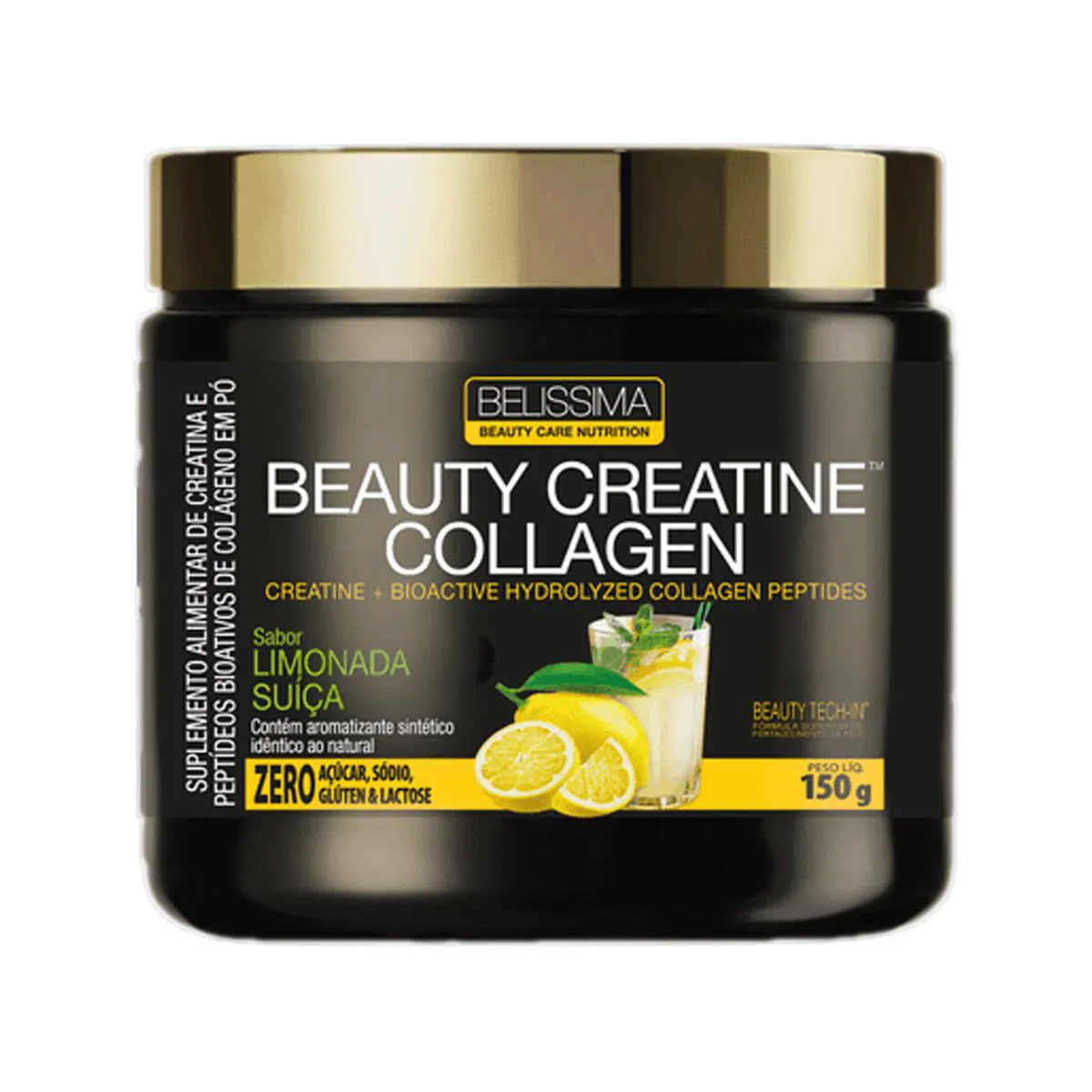 Creatina com Colageno Beauty 150G - Limonada Suica - Black Skull Creatina com Colageno Beauty 150G - Limonada Suica - Black Skull