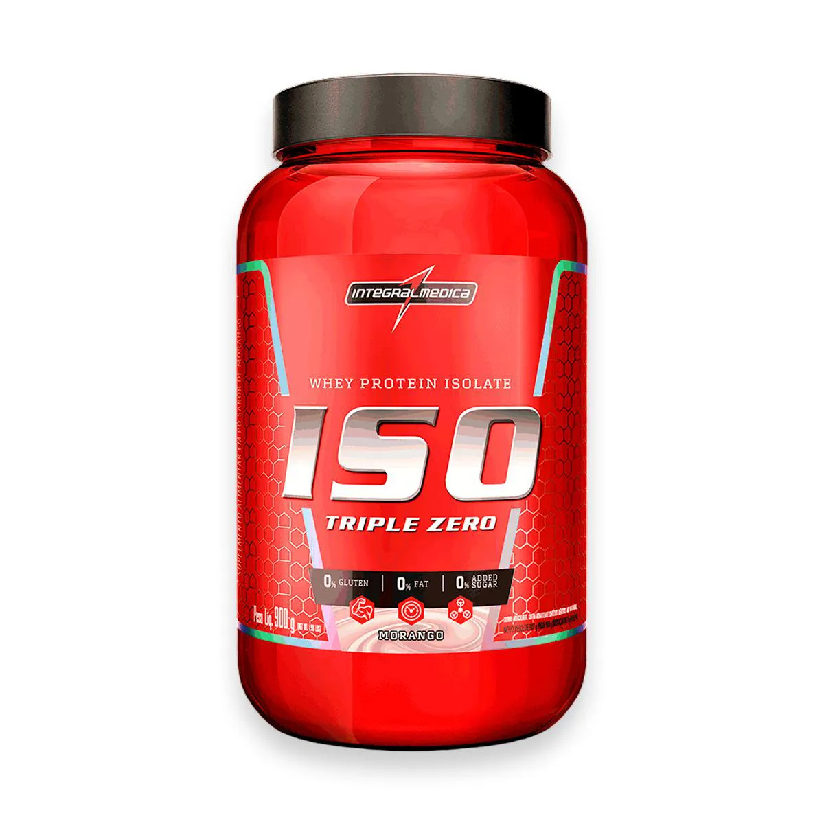 Kit 2 Whey Protein Iso Triple Zero Integral Medica Morango 900G