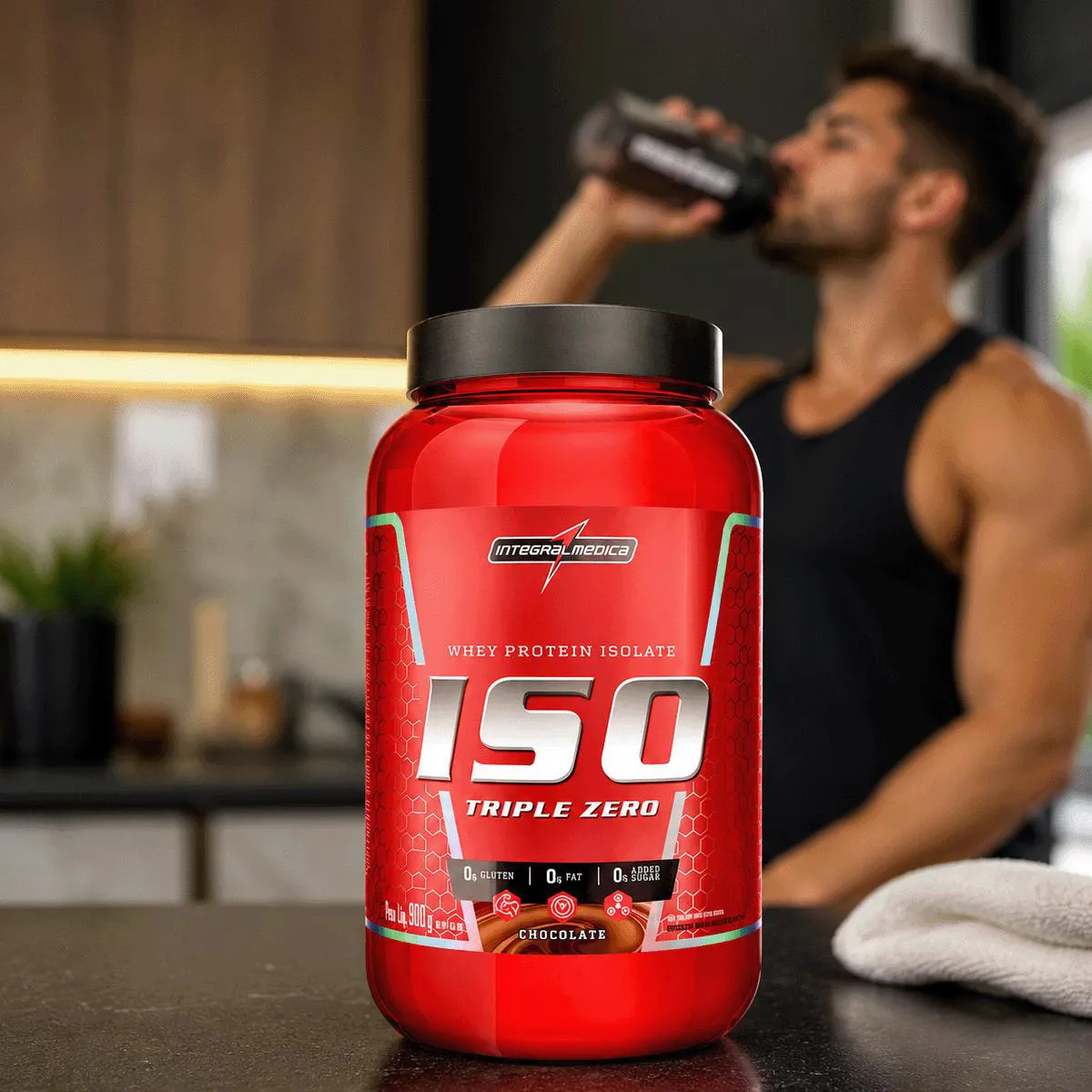 Whey Protein Iso Triple Zero Integral Medica Chocolate 900G 1485311 | Droga Raia