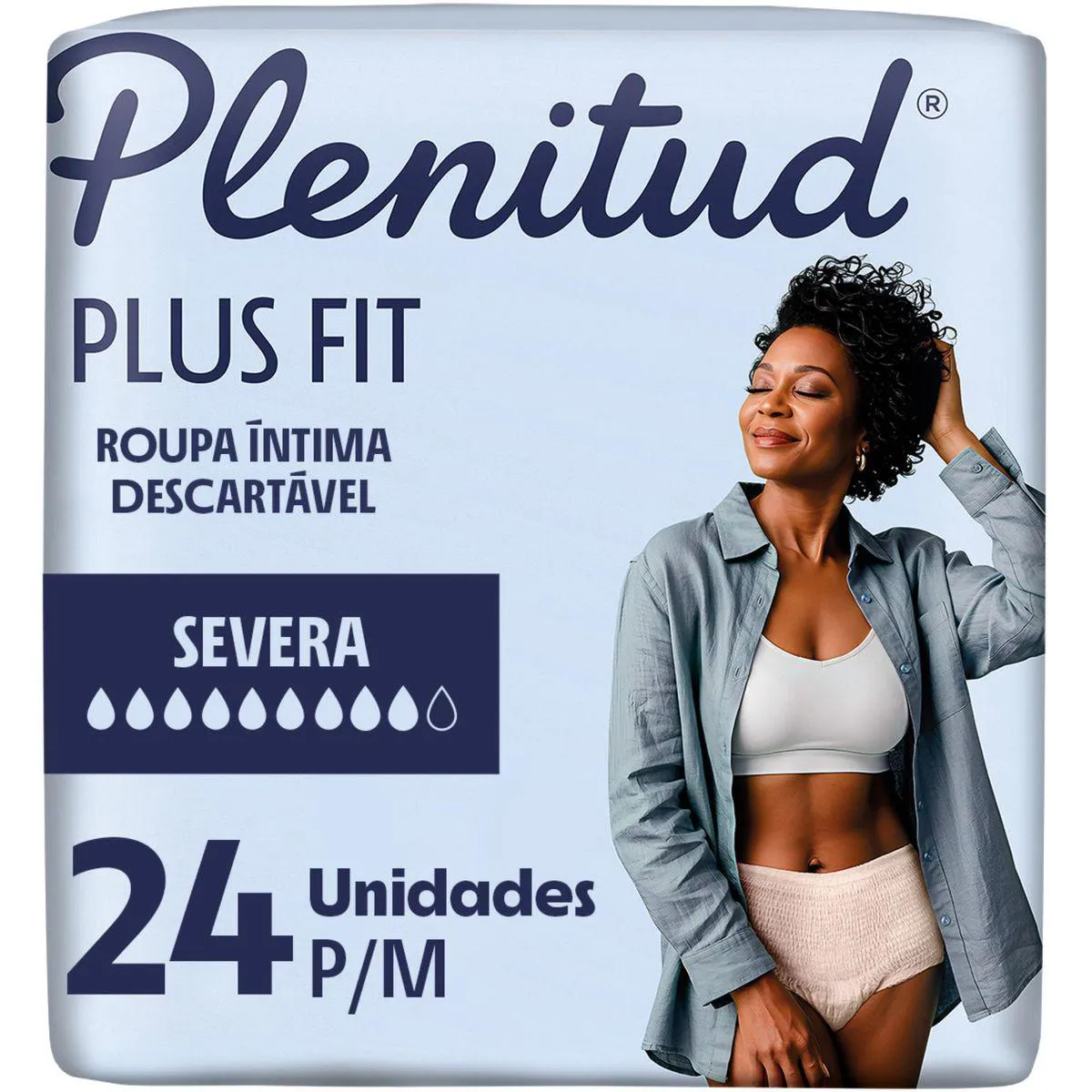 Roupa Íntima Descartável Unissex Plenitud Plus P/M Absorção Intensa 24 unidades