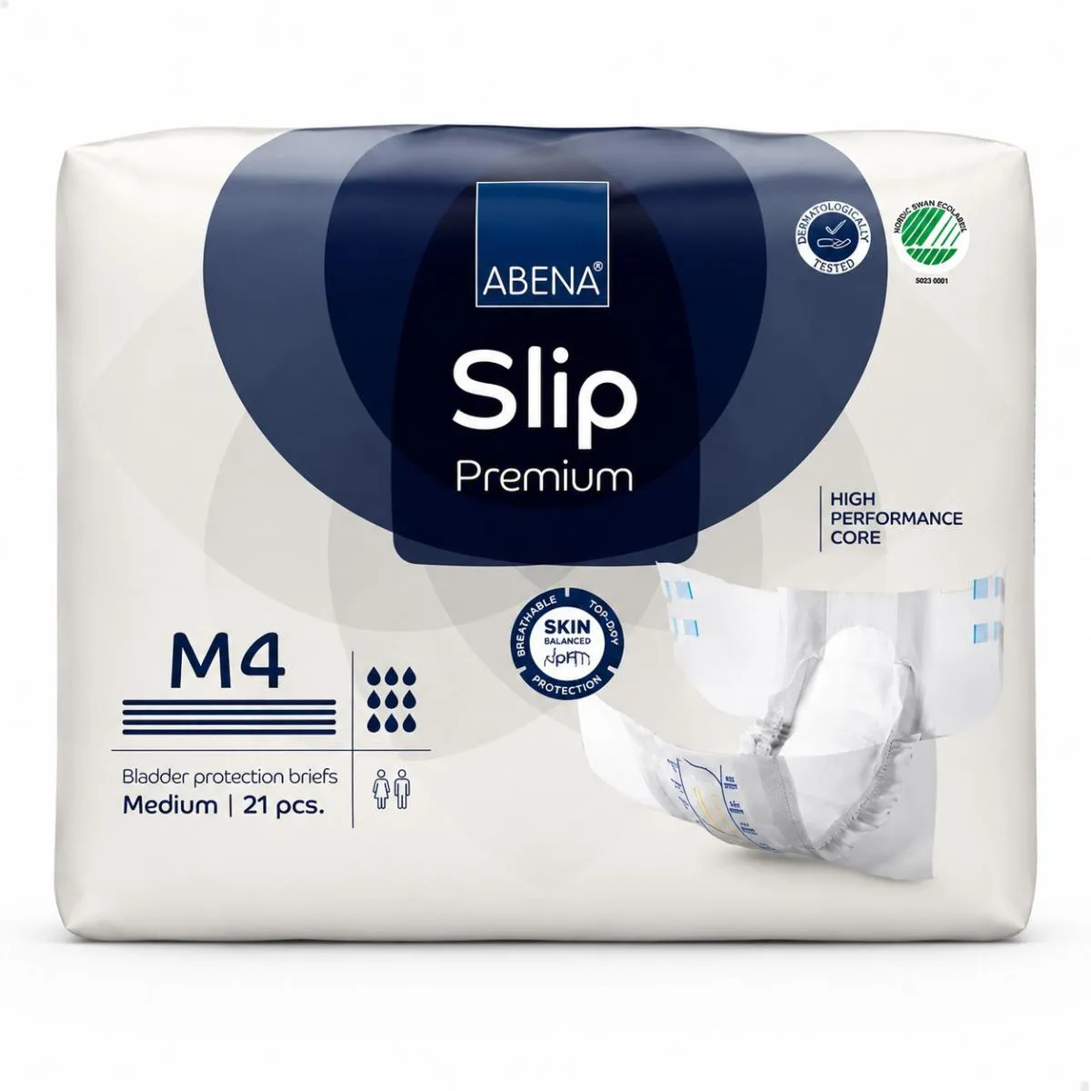 Fralda Slip M4 Md 70-110cm 3600ml Pacote com 21 Abena 1486940