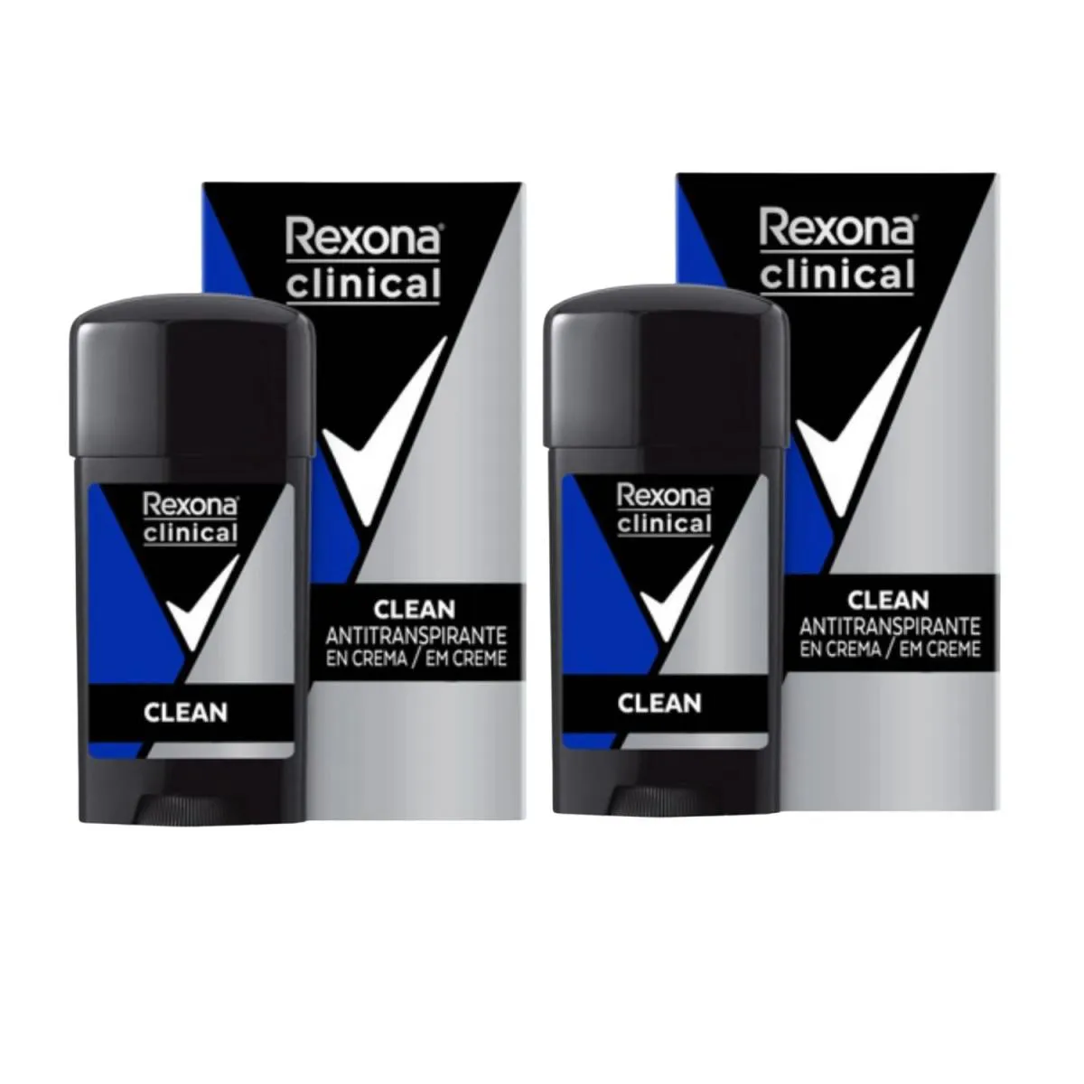 Kit C2 Desodorante Rexona Clinical Creme Men Clean 58g 1487152
