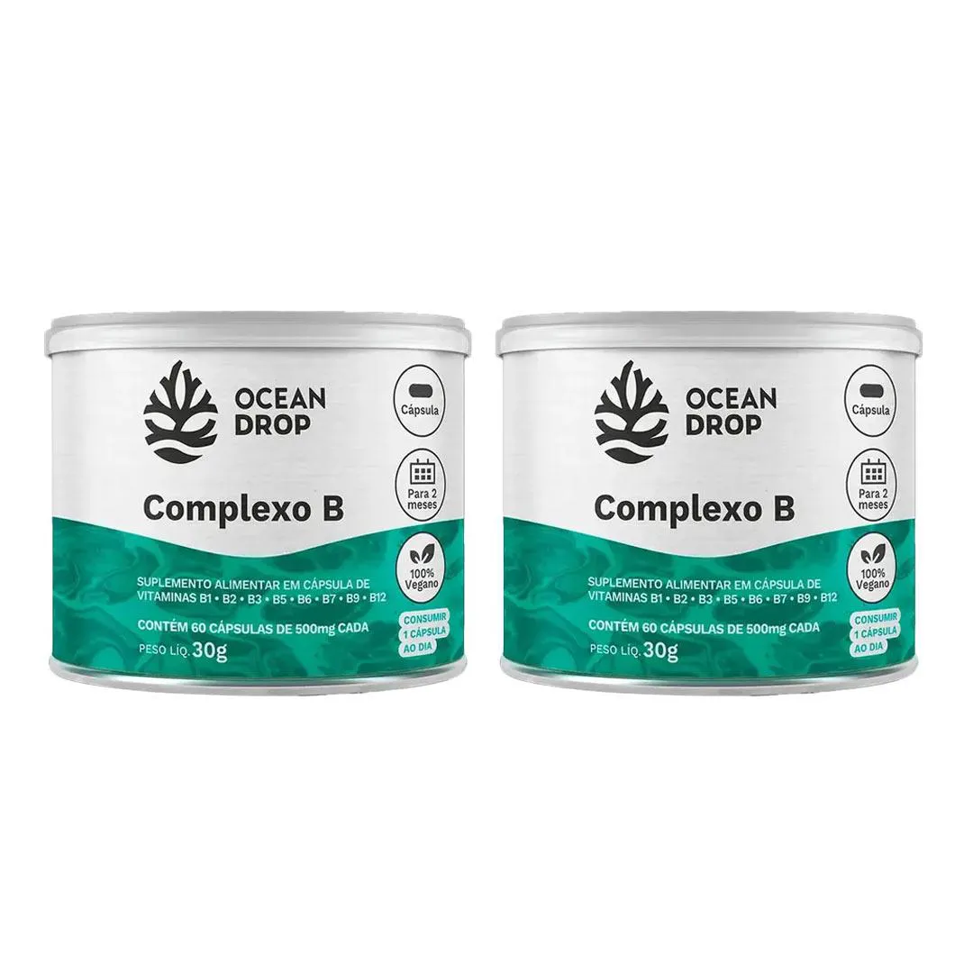 Kit 2 Complexo B Suplemento 500mg - 60 Caps - Ocean Drop 1487427
